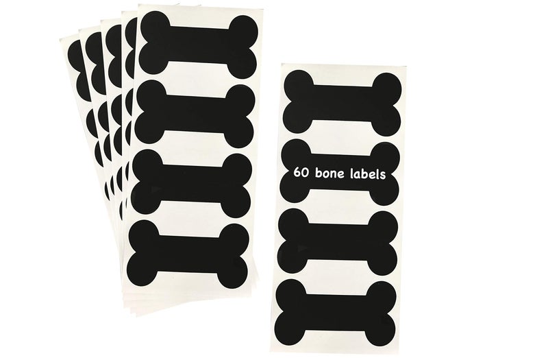 Outside the Box Papers ملصقات سبورة فينيل على شكل عظمة كلب - 60 عبوة - Image 1